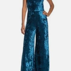 Free Press Teal Velvet Jumper Small